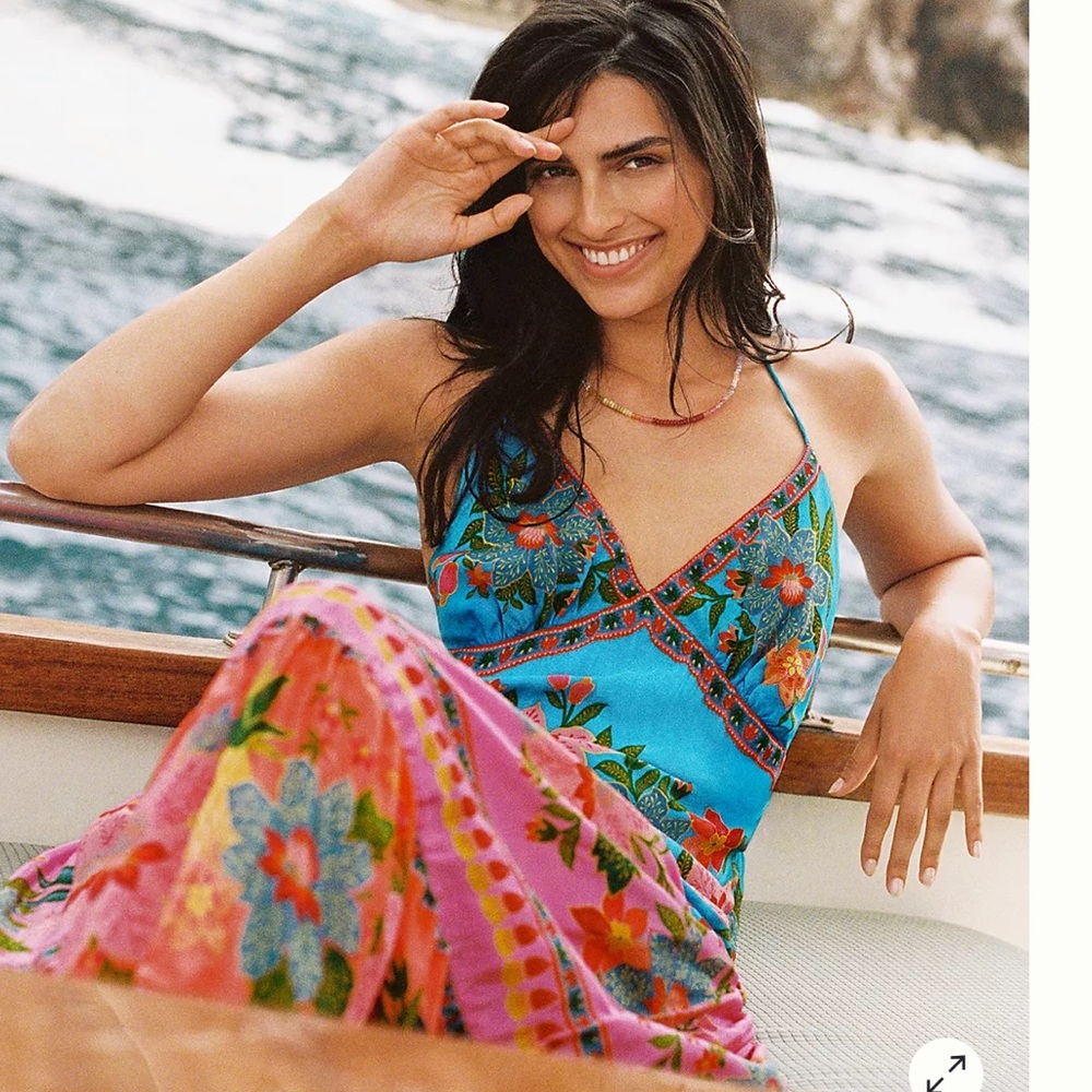 Anthropologie farm rio floral midi dress
